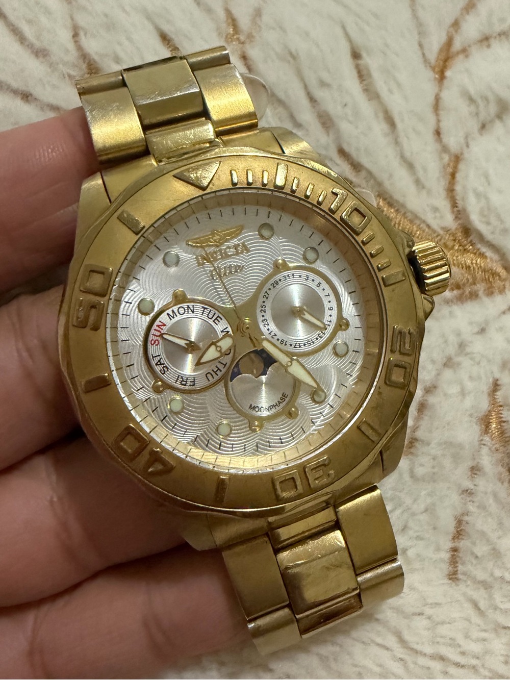 Invicta 7090 Moonface Gold watch
